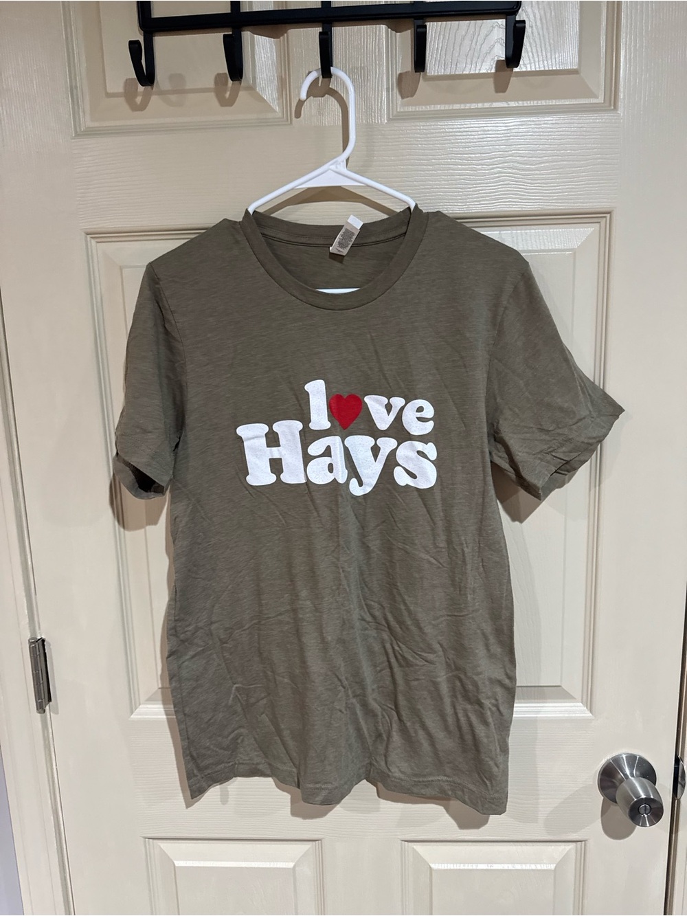 Bella Canvas Olive Green I Love Hays Short Sleeve Tee